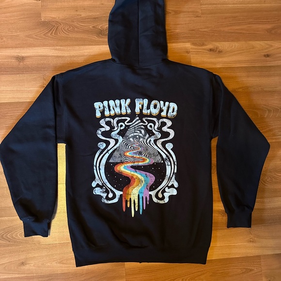 Pink Floyd Dripping Prism Black Graphic Hoodie - Picture 8 of 9